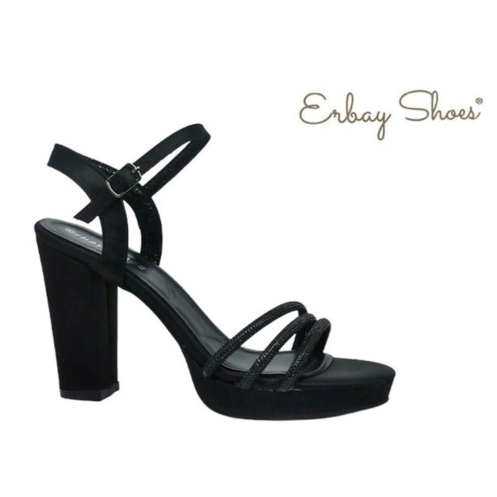 Z- ERBAY SANDALET - PLATFORM - 384 - SİYAH