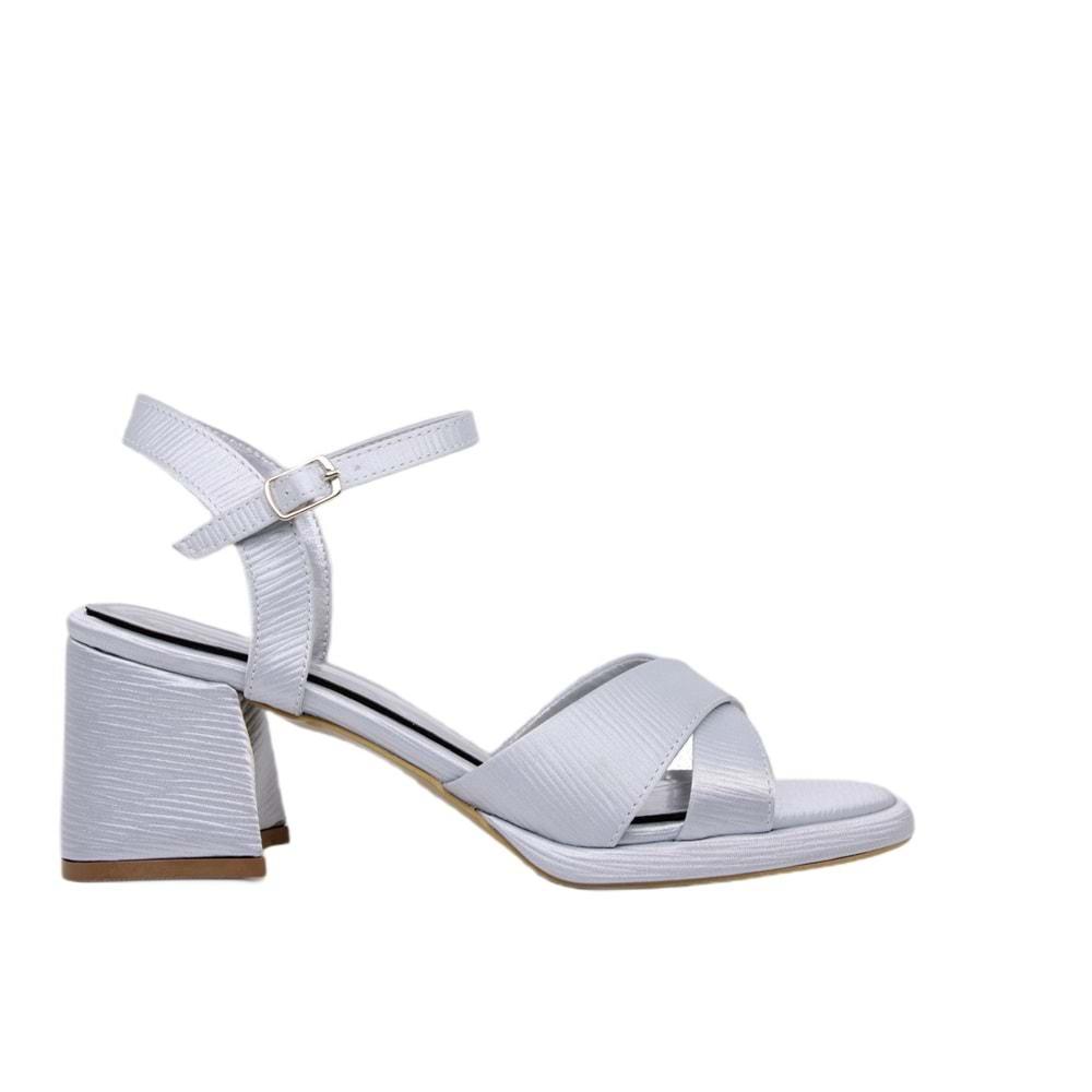 Z- ERBAY SANDALET - PLATFORM - 405 - CİLT-GRİ-KIRIK