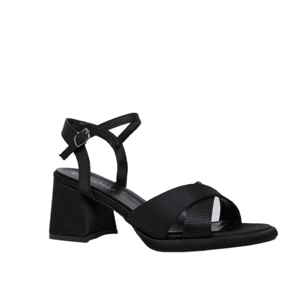 Z- ERBAY SANDALET - PLATFORM - 405 - CİLT-SİYAH-KIRIK