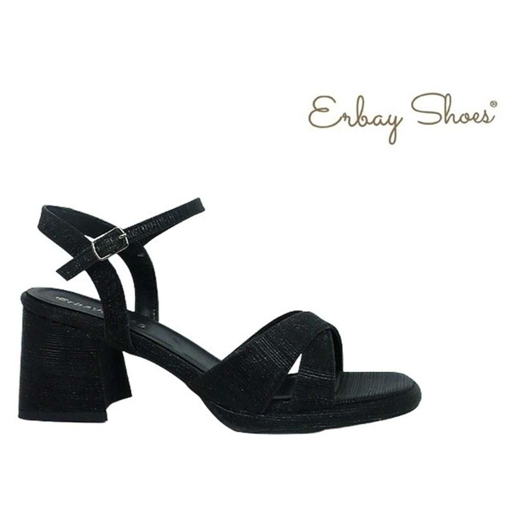 Z- ERBAY SANDALET - PLATFORM - 405 - SİMLİ-SİYAH