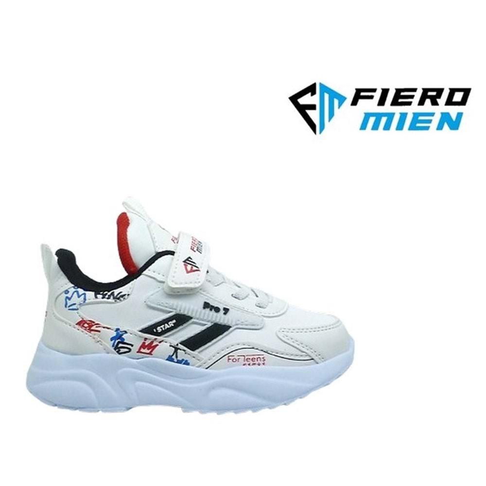 P- FIERO MIEN SPOR - 086 - CİLT / BEYAZ-SİYAH