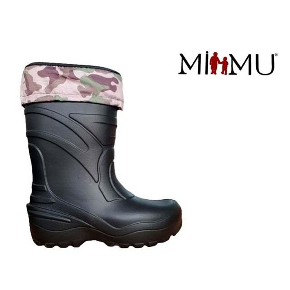 M- MİMU EVA ÇİZME - ÇORAPLI - 0185 - SİYAH