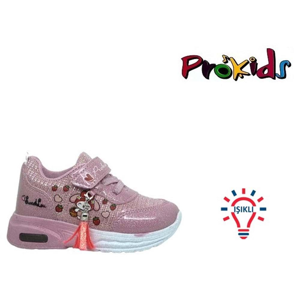 B- PROKİDS SPOR IŞIKLI - 4030 - SİMLİ - ANORAK / PEMBE