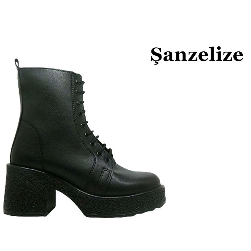 Z- ŞANZELİZE BOT KISA - K-82 - CİLT-SİYAH