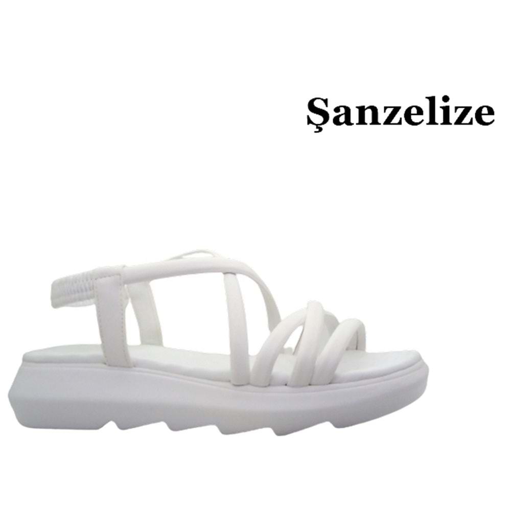 Z- ŞANZELİZE SANDALET - K-400 - BEYAZ