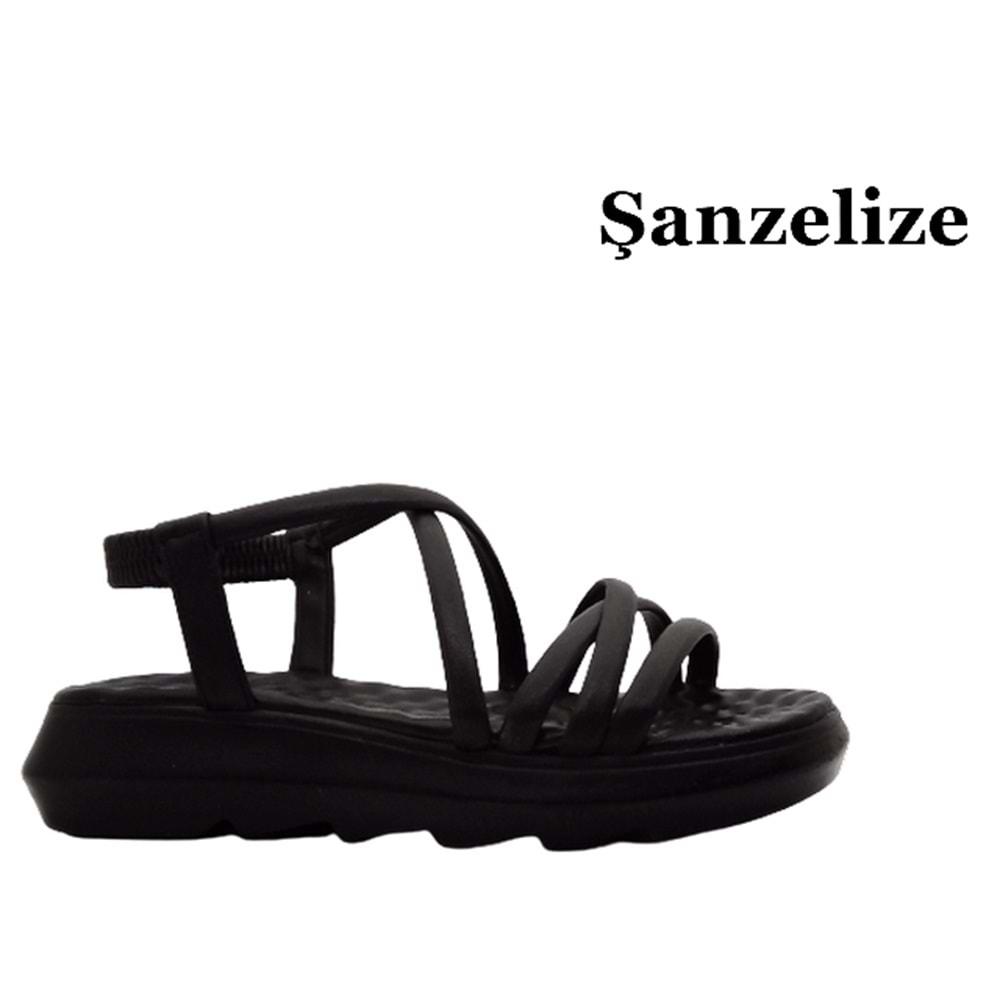 Z- ŞANZELİZE SANDALET - K-400 - SİYAH