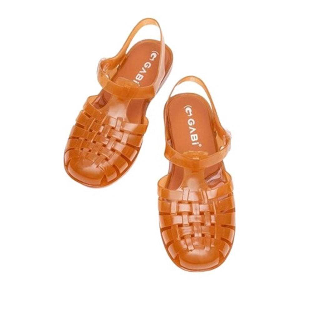 Z- GABİ DENİZ ŞEFFAF SANDALET - J-3 - KARAMEL