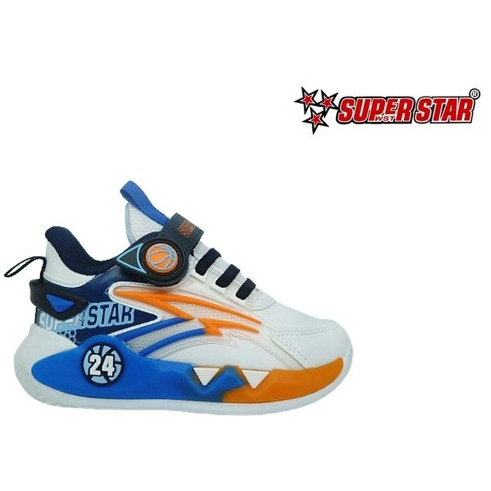 P- SÜPERSTAR SPOR - 024-9 - CİLT / BEYAZ-SAX-ORANGE