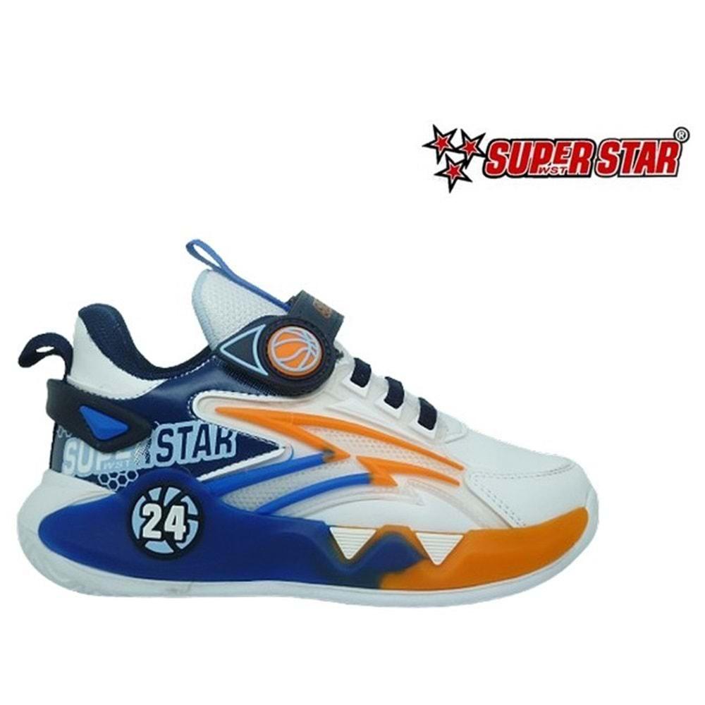 F- SÜPERSTAR SPOR - 024-9 - CİLT / BEYAZ-SAX-ORANGE