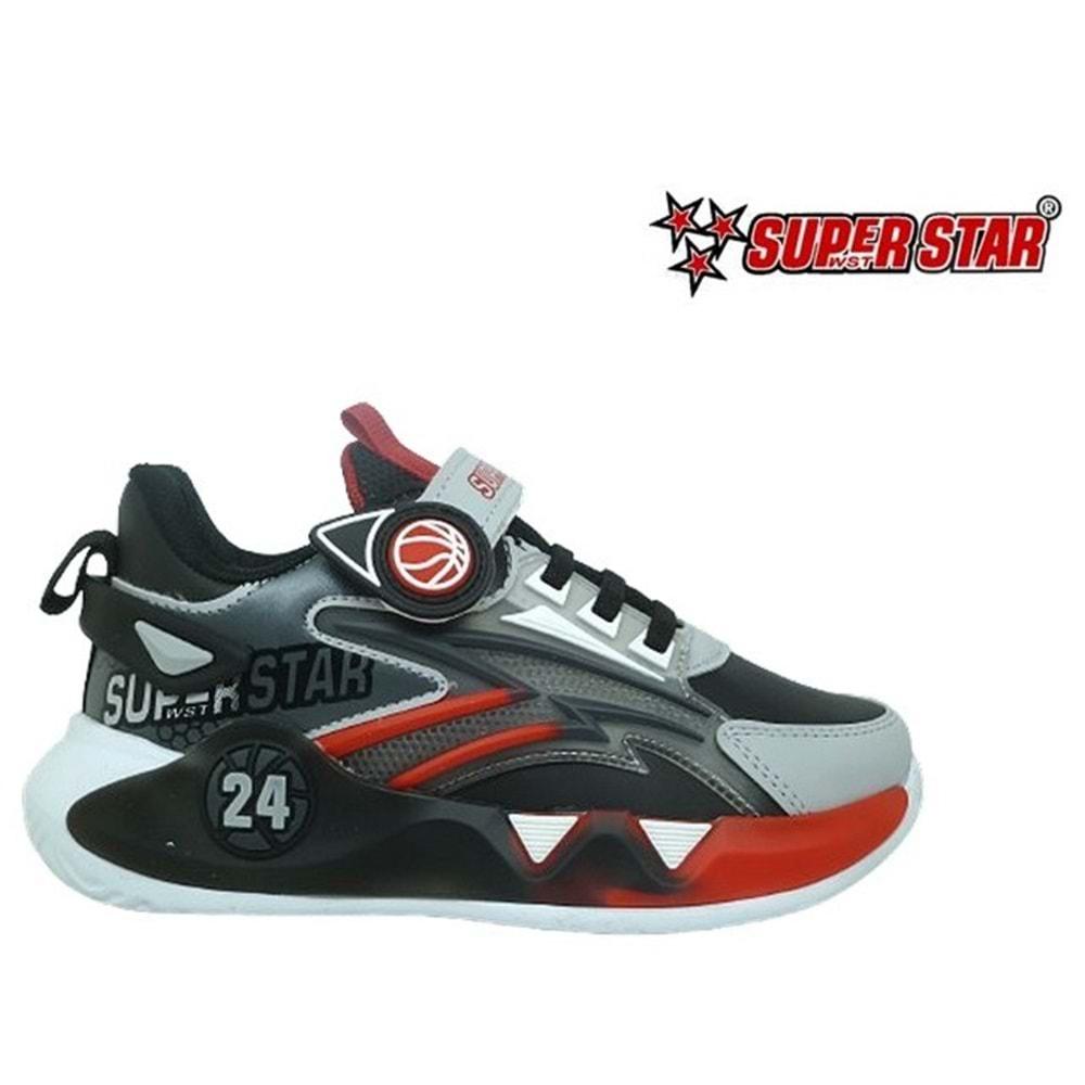 F- SÜPERSTAR SPOR - 024-10 - CİLT / BUZ-SİYAH-KIRMIZI