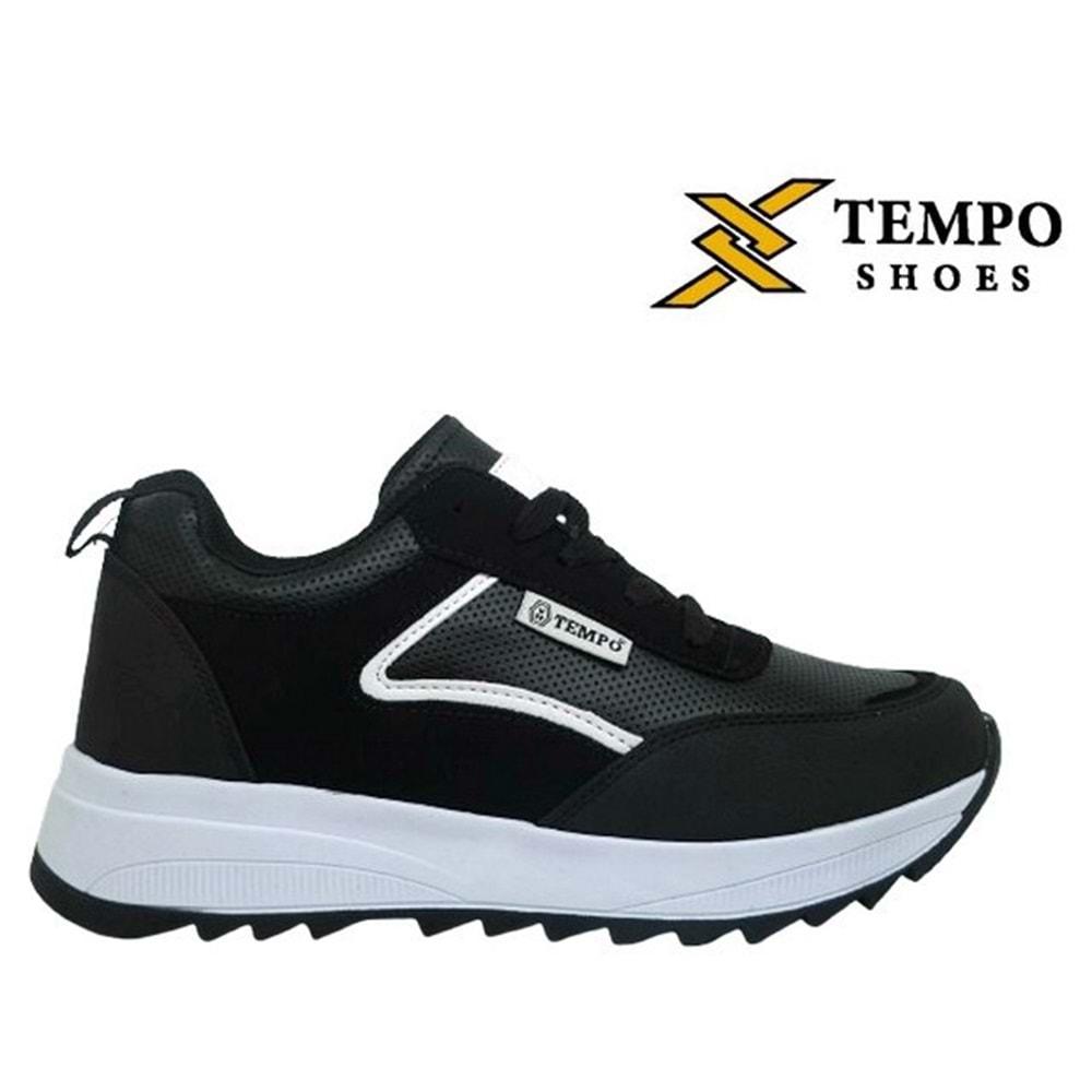 Z- TEMPO SPOR - 1650 - CİLT - DELİKLİ / SİYAH-BEYAZ