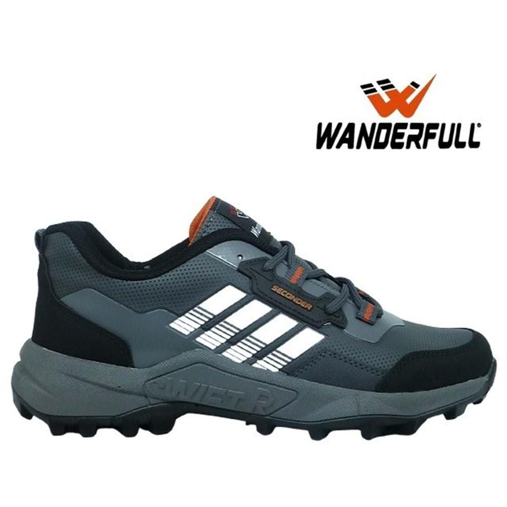 M- WANDERFULL SPOR - 4244 - CİLT / FÜME-BEYAZ-ORANGE