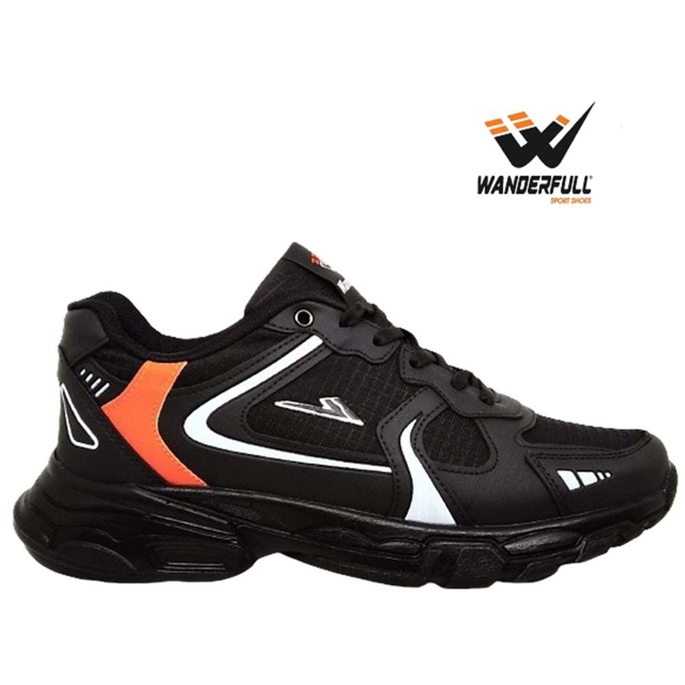 M- WANDERFULL SPOR - 4272 - CİLT / SİYAH-BEYAZ-ORANGE