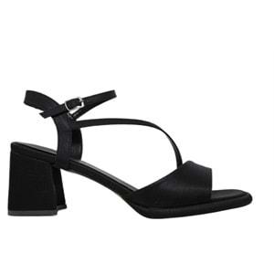 Z- ERBAY SANDALET - PLATFORM - 402 - SATEN-SİYAH - 41-42 NO