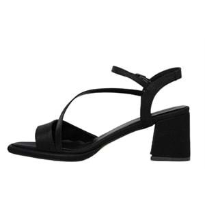 Z- ERBAY SANDALET - PLATFORM - 402 - SATEN-SİYAH - 41-42 NO