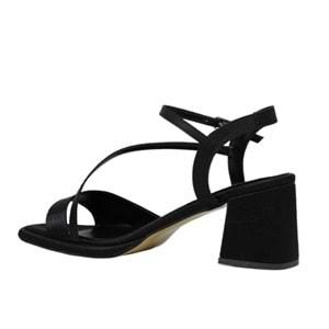 Z- ERBAY SANDALET - PLATFORM - 402 - SATEN-SİYAH - 41-42 NO
