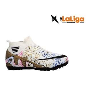 F- AIR LALİGA H.SAHA - 565 - ÇORAPLI - BEYAZ-ALTIN-DSL-28-32