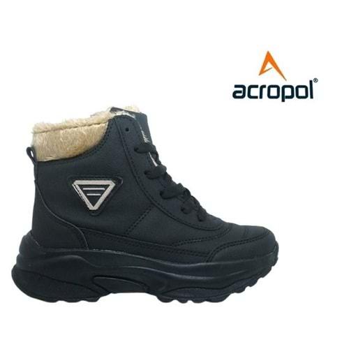 F- ACROPOL SPOR BOT - 123 - CİLT / SİYAH-BEJ