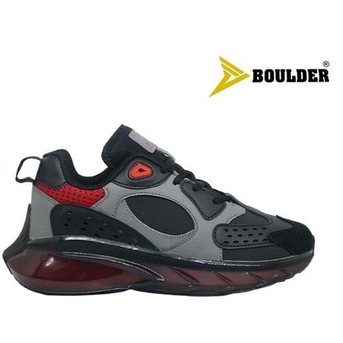 G- BOULDER SPOR - 2045 - CİLT / SİYAH-KIRMIZI