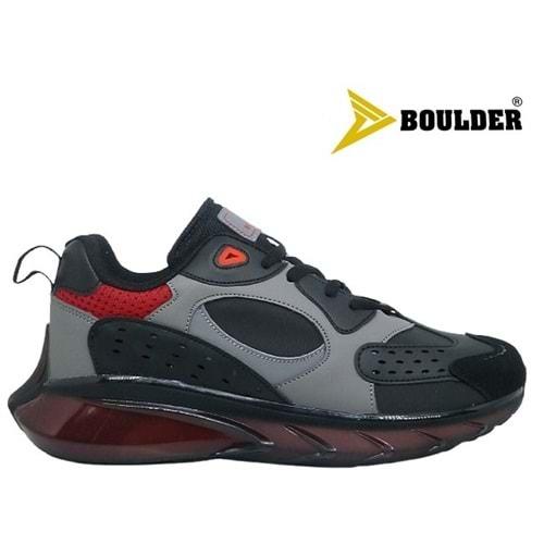 M- BOULDER SPOR - 2045 - CİLT / SİYAH-KIRMIZI