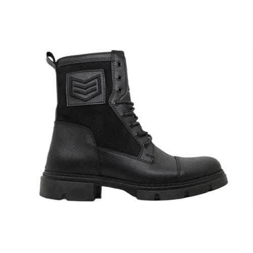 M- CONTEYNER BOT - 638-01 - İPEK-SİYAH-SÜET-SİYAH