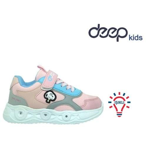 P- DEEP KİDS SPOR IŞIKLI - 1115 - CİLT / PEMBE-B.MAVİ