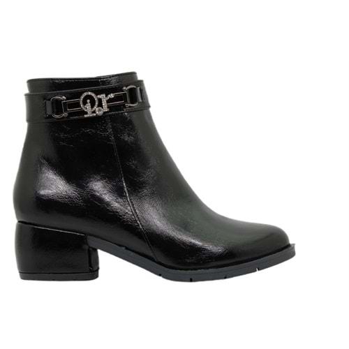 Z- ERBAY BOT KISA - 4016 - SİYAH-PARLAK-CİLT