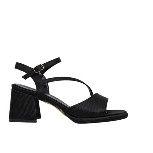 Z- ERBAY SANDALET - PLATFORM - 402 - CİLT-SİYAH-KIRIK
