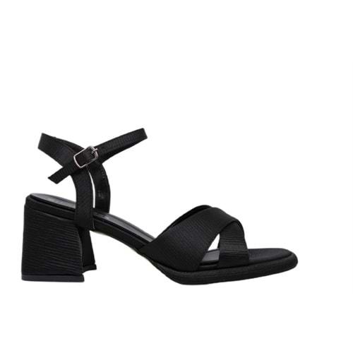 Z- ERBAY SANDALET - PLATFORM - 405 - CİLT-SİYAH-KIRIK
