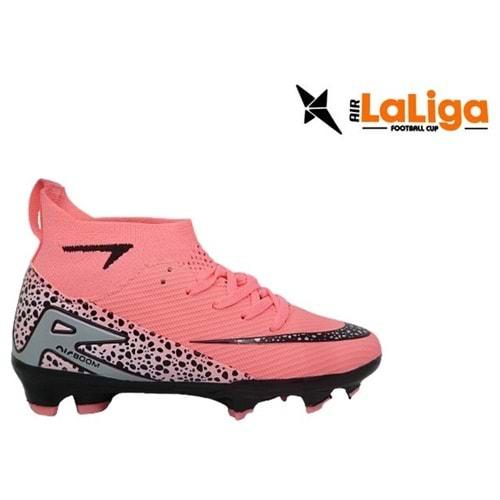 F- AIR LALİGA KRAMPON - 610 - ÇORAPLI - PEMBE-SİYAH