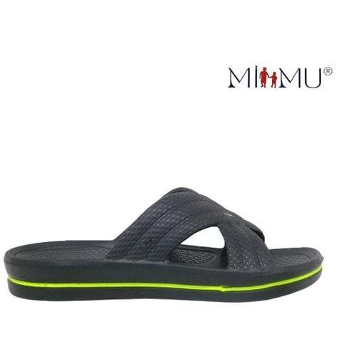 G- MİMU EVA TERLİK - 1146 - ÇAPRAZ - SİYAH-YEŞİL