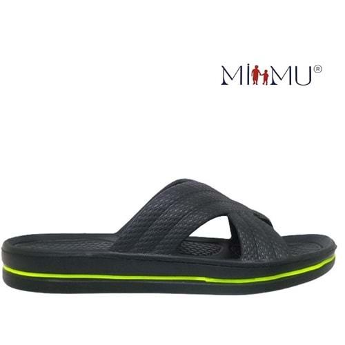 M- MİMU EVA TERLİK - 1146 - ÇAPRAZ - SİYAH-YEŞİL