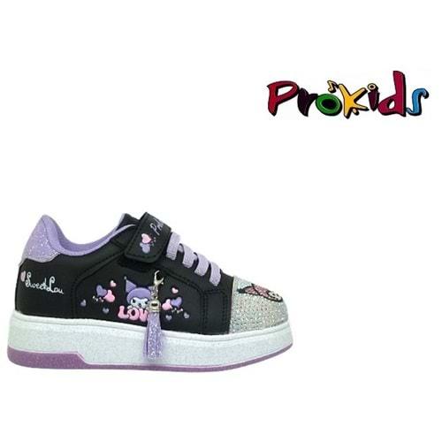 P- PROKİDS SPOR - 4110 - CİLT / SİYAH-LİLA