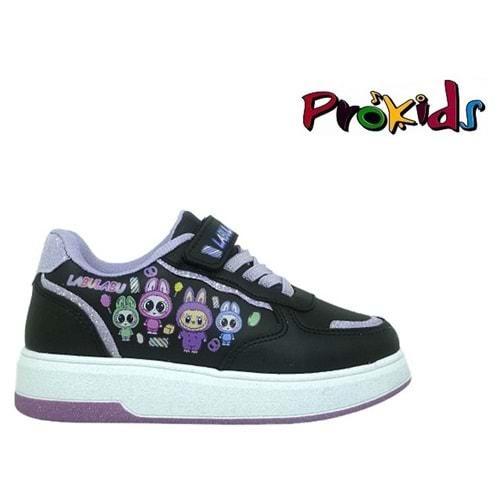 F- PROKİDS SPOR - 4011 - CİLT / SİYAH-LİLA