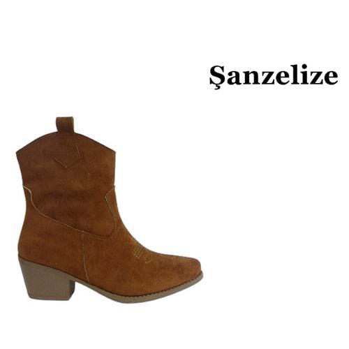 Z- ŞANZELİZE ÇİZME KISA - K-151 - WESTERN - SÜET-TABA