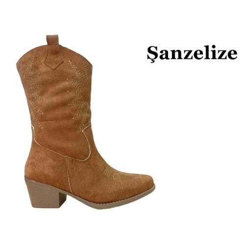 Z- ŞANZELİZE ÇİZME UZUN - K-150 - WESTERN - SÜET-TABA