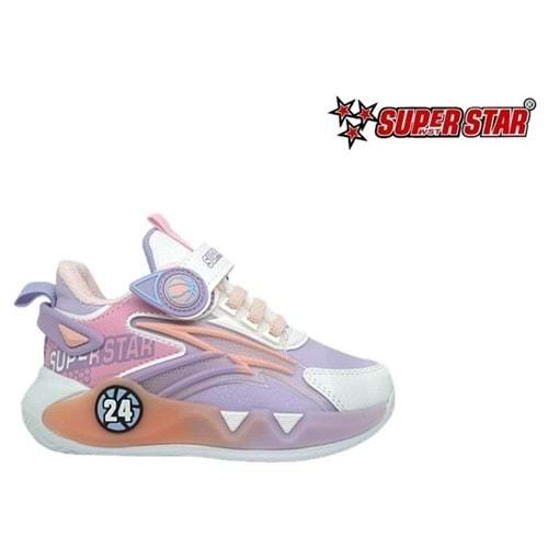 P- SÜPERSTAR SPOR - 024-6 - CİLT / BEYAZ-PUDRA-LİLA