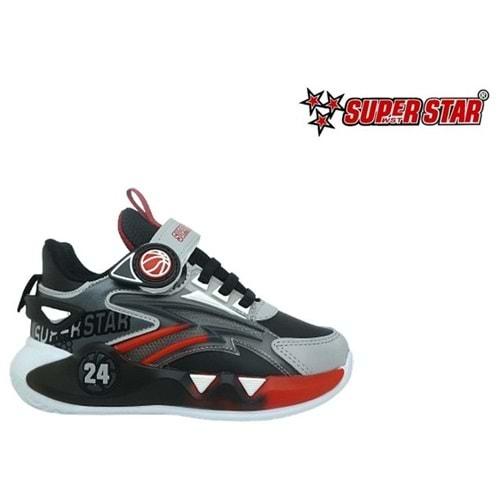 P- SÜPERSTAR SPOR - 024-10 - CİLT / BUZ-SİYAH-KIRMIZI