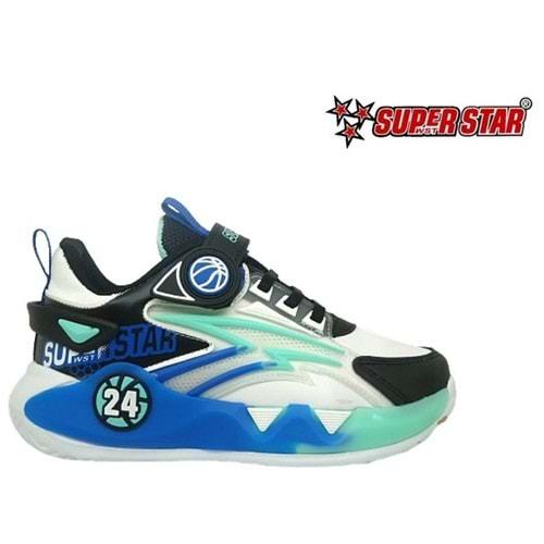 F- SÜPERSTAR SPOR - 024-2 - CİLT / SİYAH-SAX-SU-YEŞİLİ