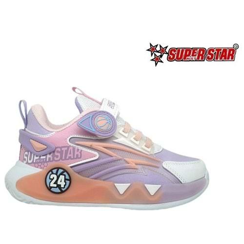 F- SÜPERSTAR SPOR - 024-6 - CİLT / BEYAZ-PUDRA-LİLA
