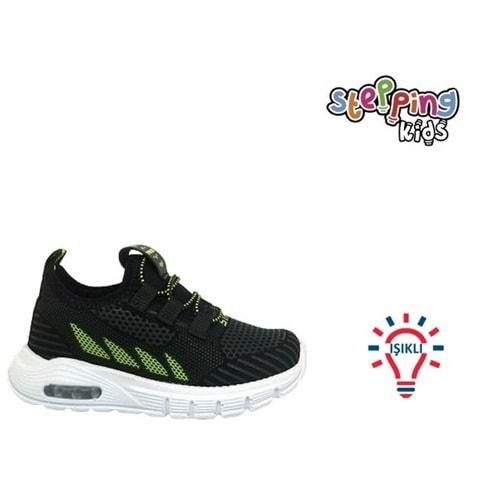 B- STEPPİNG SPOR IŞIKLI - 126 - VELVET / SİYAH-F.SARI