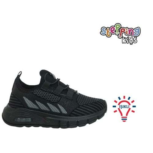 P- STEPPİNG SPOR IŞIKLI - 502 - VELVET / SİYAH-FÜME