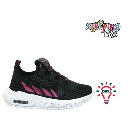 P- STEPPİNG SPOR IŞIKLI - 502 - VELVET / SİYAH-FUJYA