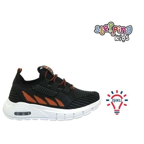 P- STEPPİNG SPOR IŞIKLI - 502 - VELVET / SİYAH-F.ORANGE