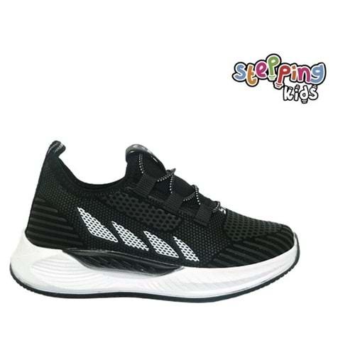 F- STEPPİNG SPOR - 502 - VELVET / SİYAH-BEYAZ