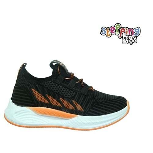 F- STEPPİNG SPOR - 502 - VELVET / SİYAH-F.ORANGE