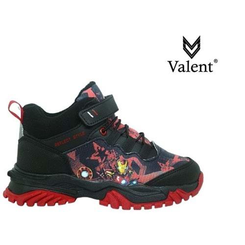 F- VALENT SPOR TREKKİNG - BASKET - C-0401 - SİYAH-KIRMIZI