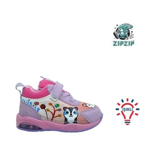 B- ZIPZIP SPOR IŞIKLI - 055 - CİLT / LİLA-PEMBE