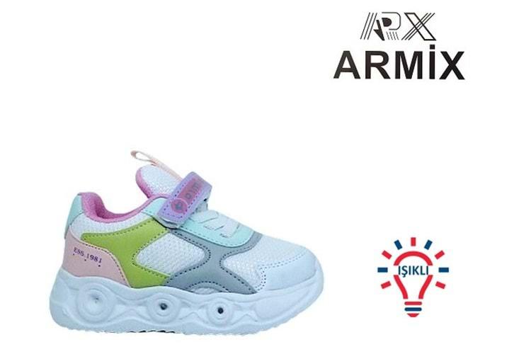 B- ARMİX SPOR IŞIKLI - 1115 - ANORAK / BEYAZ-PUDRA