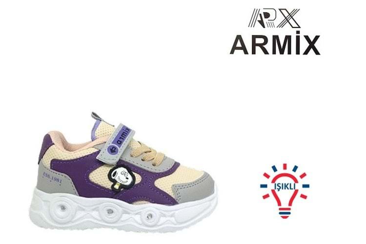 B- ARMİX SPOR IŞIKLI - 1115 - CİLT / BEJ-MOR